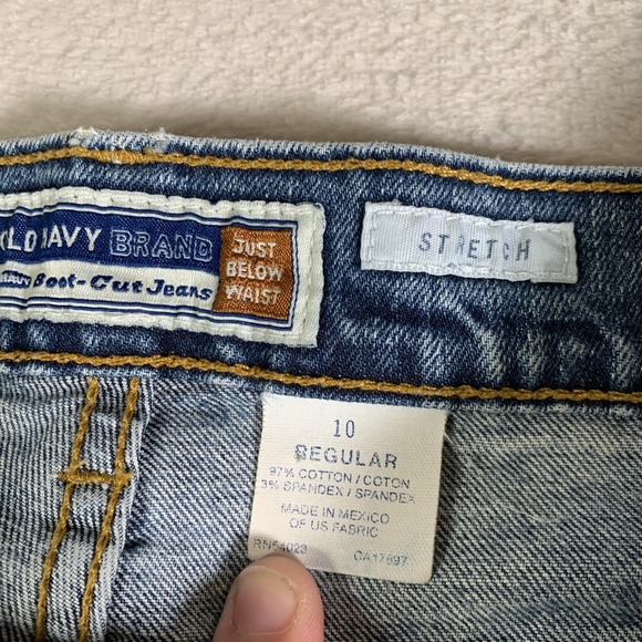 Vintage Old Navy Jeans Womens 10 Blue Stretch Bootcut Just Below Waist 2000s - Picture 5 of 14